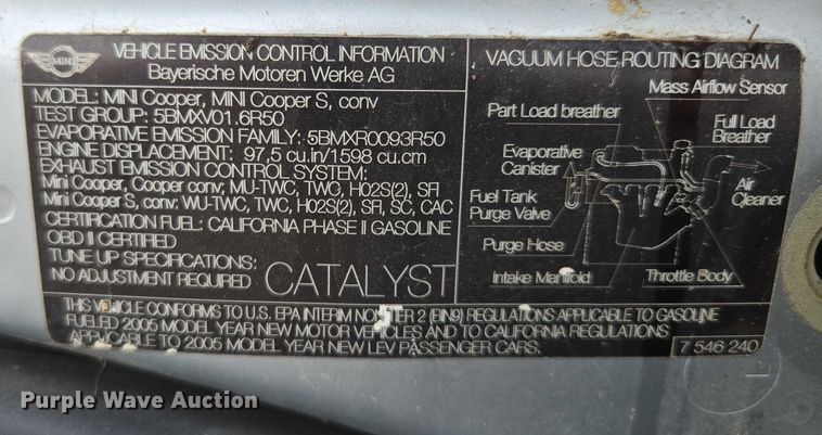 image for item EM7345 2005 Mini Cooper convertible