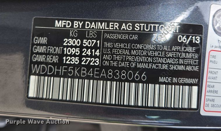 image for item EM7351 2014 Mercedes Benz E 350 