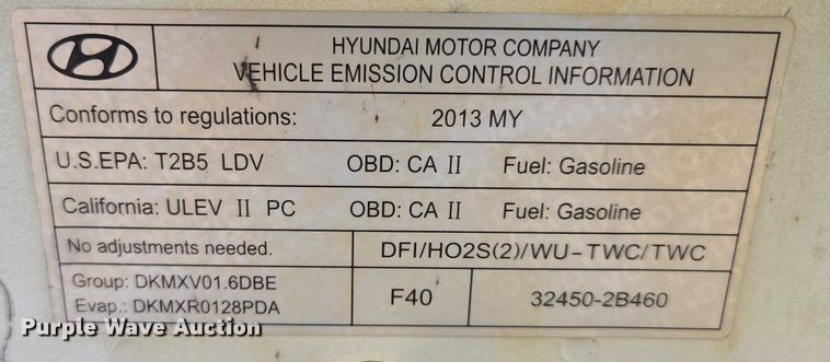 image for item EM7353 2013 Hyundai Velostar 