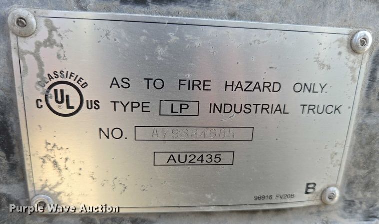 image for item EN3750 2016 UniCarriers PF50 forklift