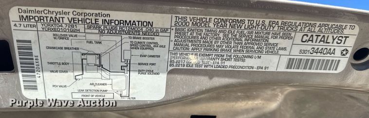 image for item EN4555 2000 Jeep Grand Cherokee Limited SUV