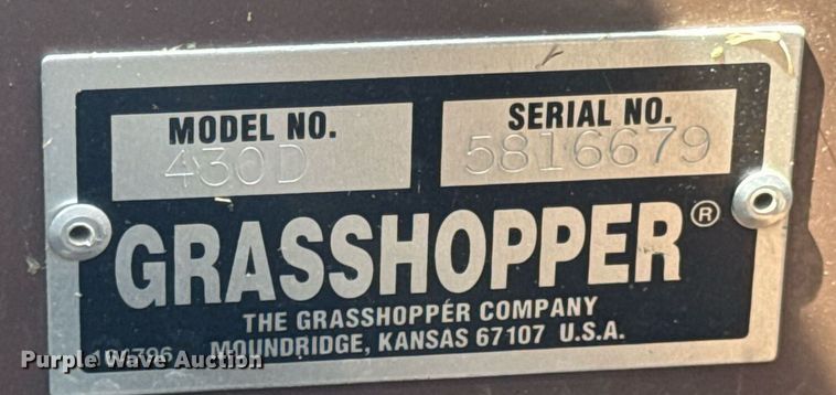 image for item EN4562 Grasshopper 430D ZTR lawn mower