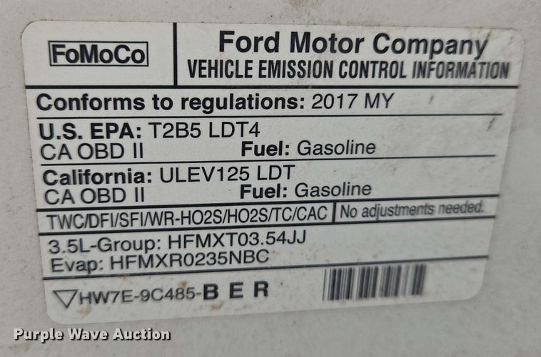 image for item EO0800 2016 Ford F150 SuperCab pickup truck