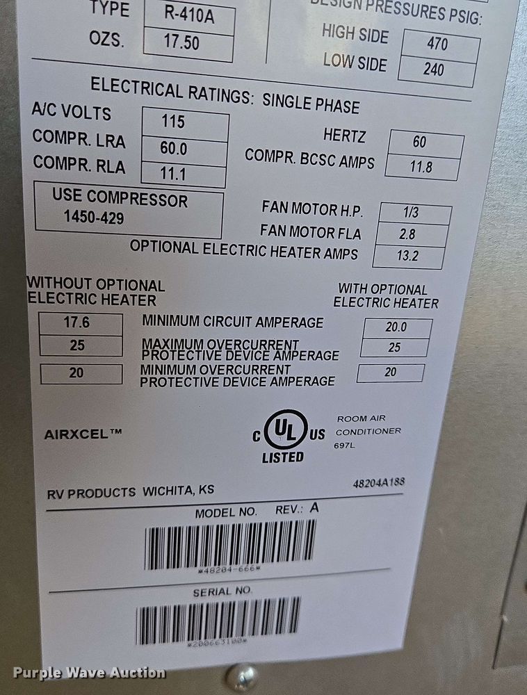 image for item EO0811 Coleman Mach 48204-666 air conditioner