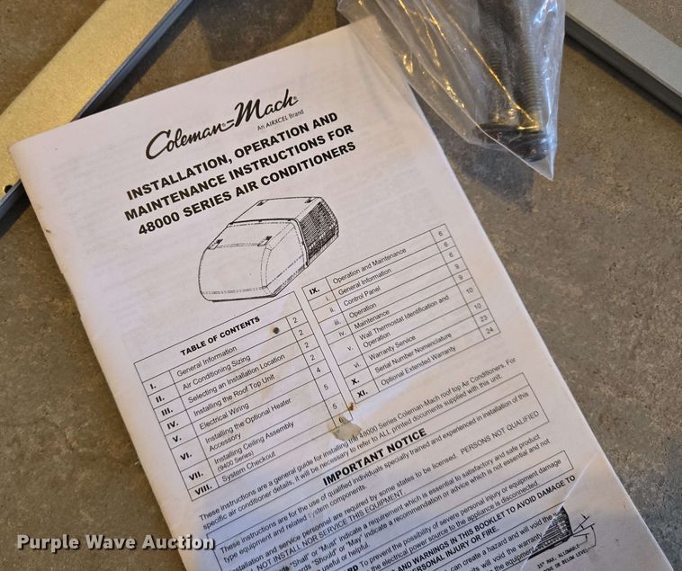 image for item EO0811 Coleman Mach 48204-666 air conditioner