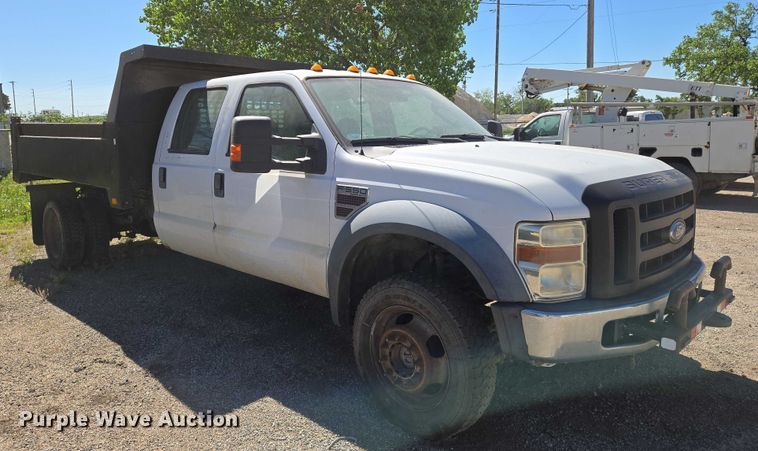 image for item EO0824 2008 Ford F550 Super Duty XL Crew Cab dump truck