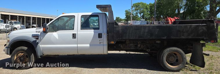 image for item EO0824 2008 Ford F550 Super Duty XL Crew Cab dump truck