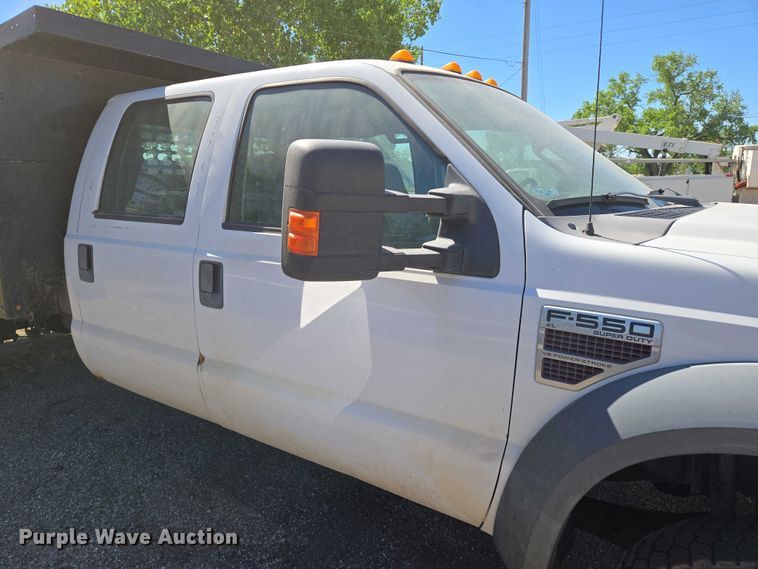 image for item EO0824 2008 Ford F550 Super Duty XL Crew Cab dump truck