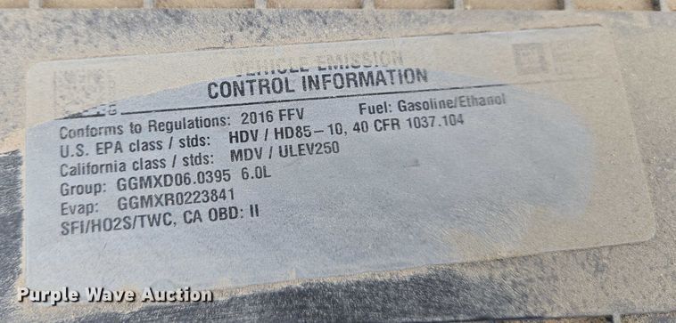 image for item EO0940 2016 Chevrolet Express 3500 van