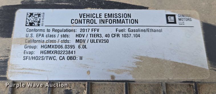 image for item EO0942 2017 Chevrolet Express 3500 van