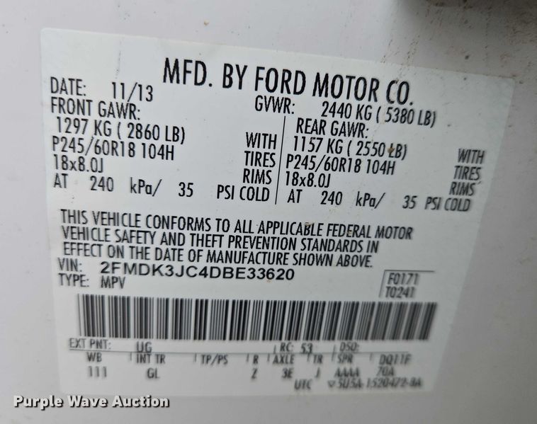 image for item EO0945 2013 Ford Edge SEL SUV