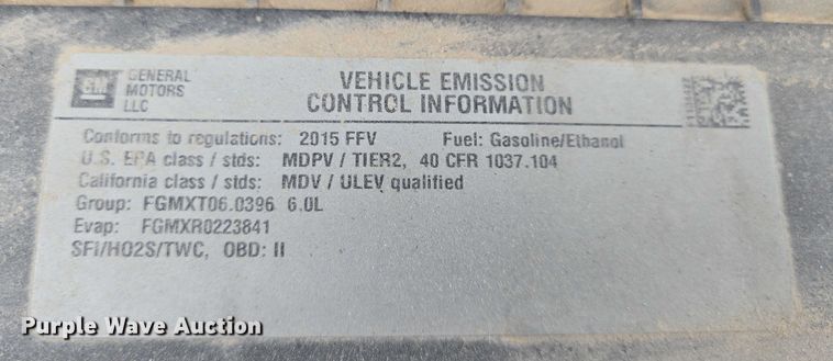 image for item EO0956 2015 Chevrolet Express 3500 van