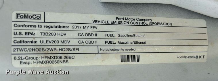 image for item EX9257 2017 Ford F250 Super Duty XL utility bed pickup truck