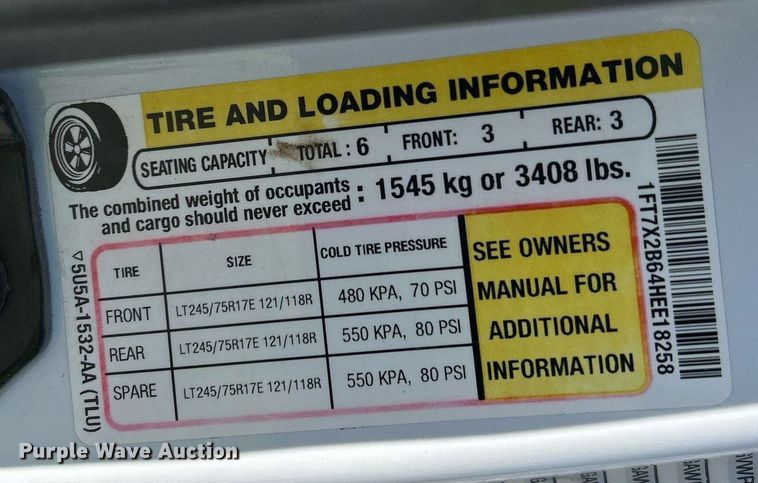 image for item EX9257 2017 Ford F250 Super Duty XL utility bed pickup truck