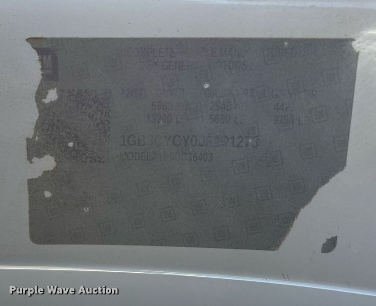 image for item EX9267 2018 Chevrolet Silverado 3500HD utility / service truck