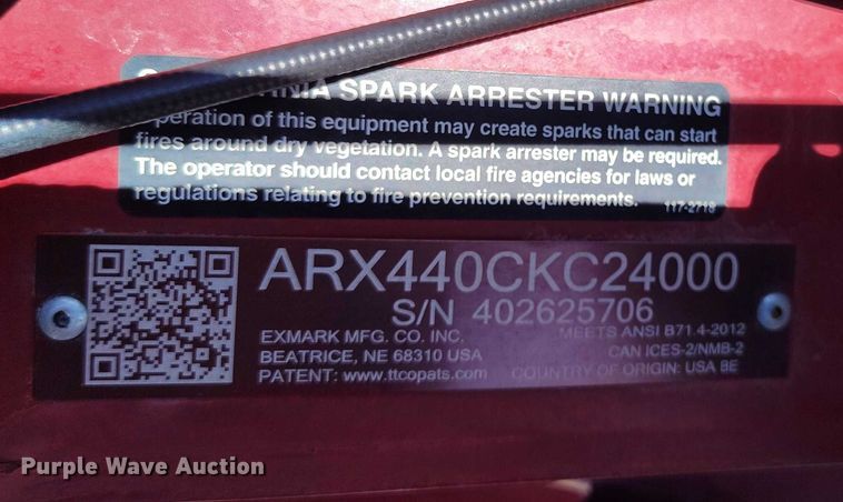image for item IP9588 Exmark ARX440CKC24000 aerator