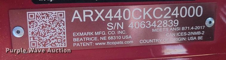 image for item IP9589 eXmark ARX440CKC24000 aerator