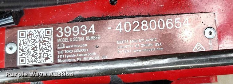 image for item IP9592 Toro 39934 push mower