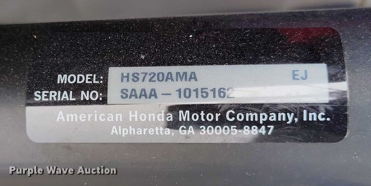 image for item IP9600 Honda HS720AMA  snow blower