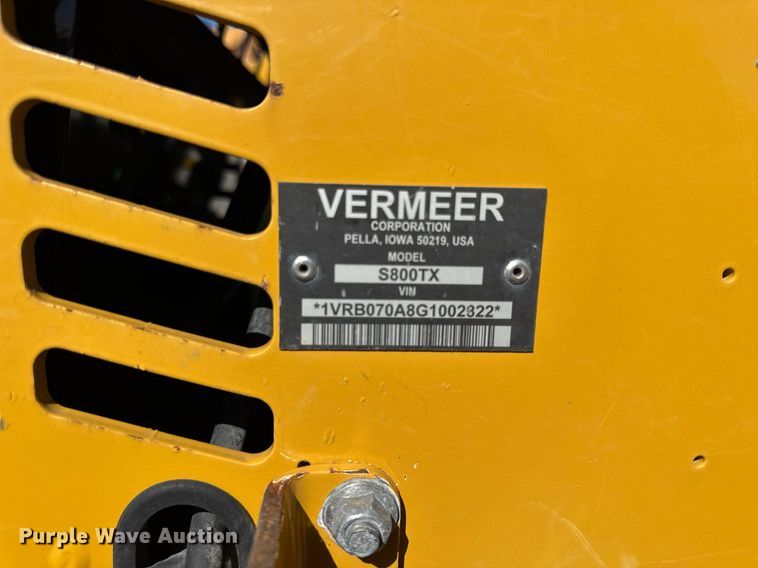 image for item DH9957 2016 Vermeer S800TX compact utility loader