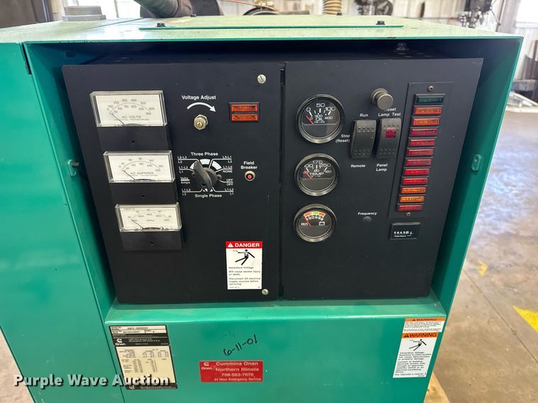 image for item DH9980 2001 Cummins Onan GGFE-4956524 generator