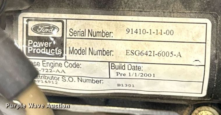 image for item DH9980 2001 Cummins Onan GGFE-4956524 generator