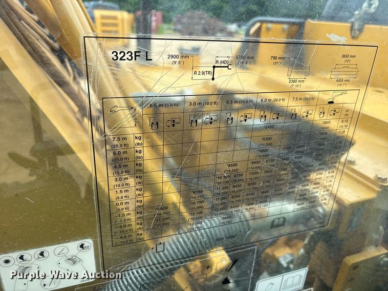 image for item DM1895 2017 Caterpillar 323F L excavator