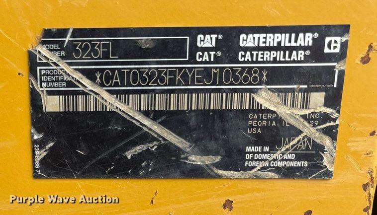 image for item DM1895 2017 Caterpillar 323F L excavator