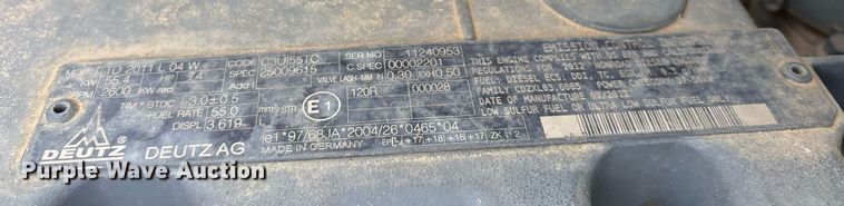 image for item DM1898 2012 Hamm 3307 single drum vibratory roller