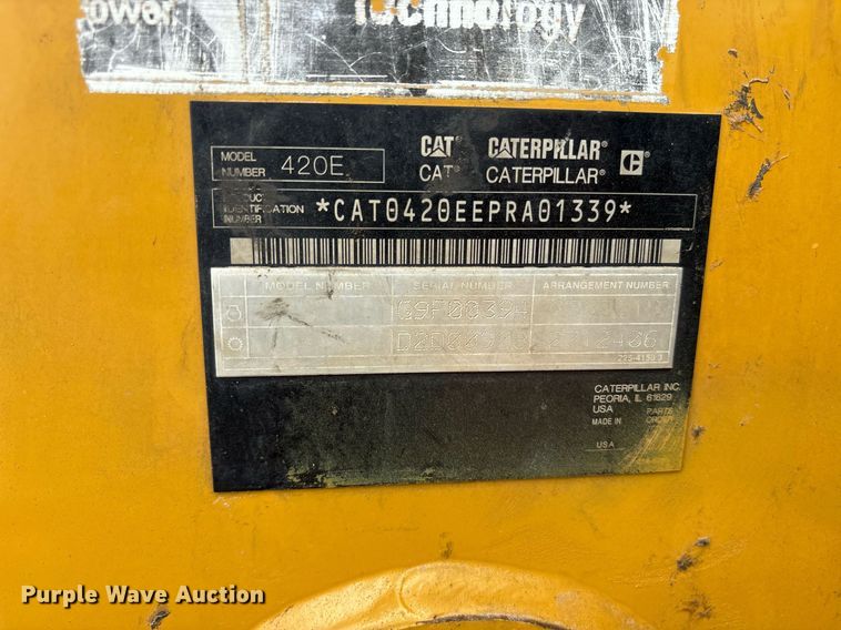 image for item DM1899 2010 Caterpillar 420E backhoe