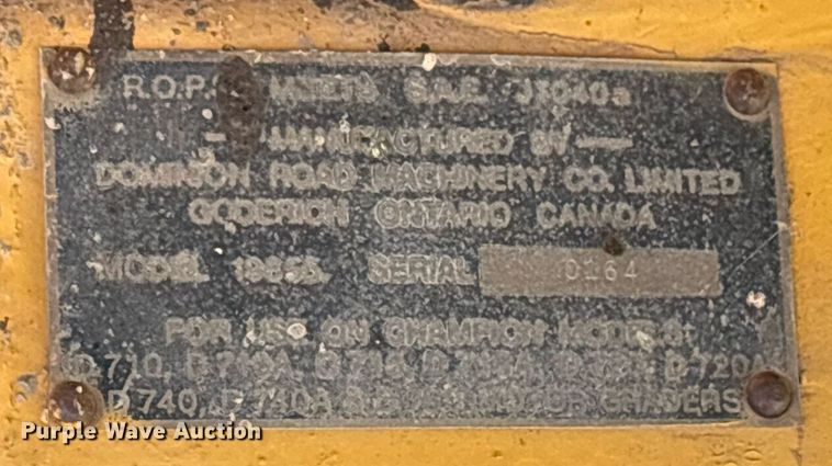 image for item DM1903 1977 Champion D-715 rigid frame motor grader