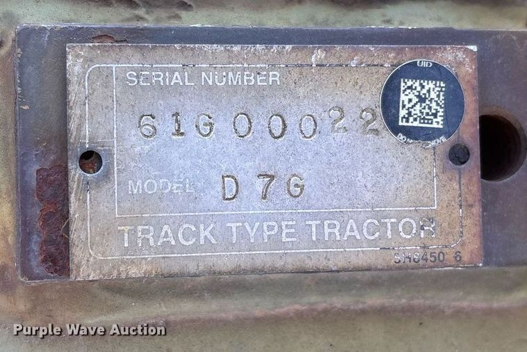 image for item DM1905 Caterpillar D7G dozer