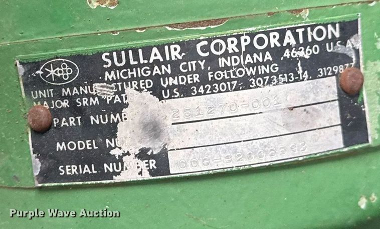image for item DM5740 Sullair 185DPQ-JD air compressor