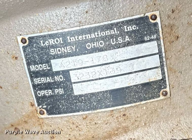 image for item DM5742 1993 LeRoi International air compressor