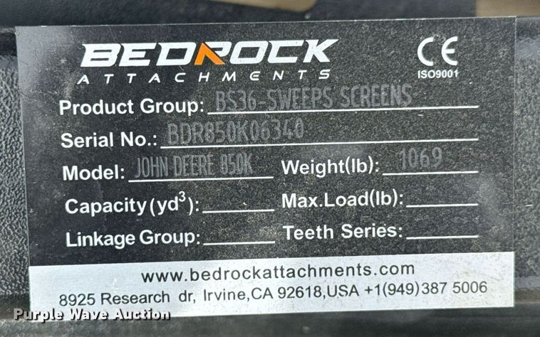 image for item DO0975 Bedrock Attachments BS36 dozer attachments