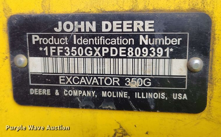 image for item DP4925 2013 John Deere 350G LC excavator