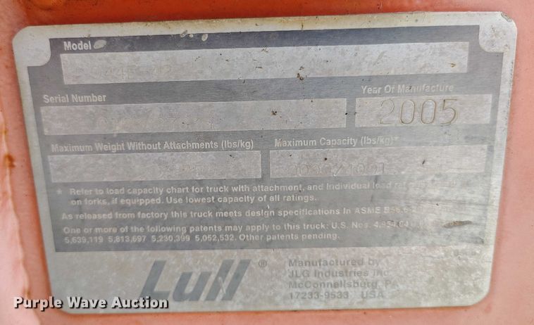 image for item DP4948 2005 Lull 944E-42 telehandler