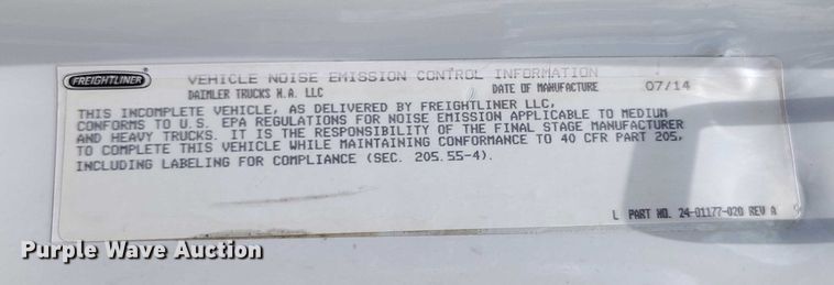 image for item DP4955 2015 Freightliner Business Class M2 digger derrick truck