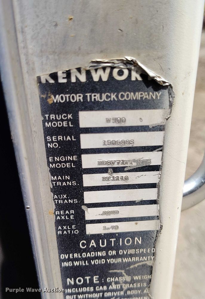 image for item DP4973 1976 Kenworth W900 semi truck