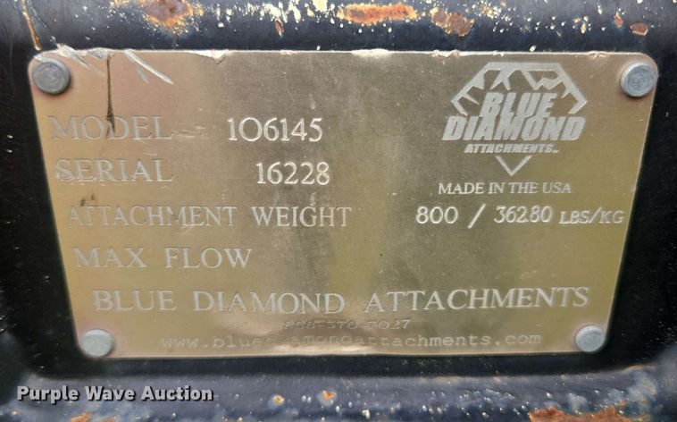 image for item DP6386 Blue Diamond 106145 skid steer rock grapple bucket