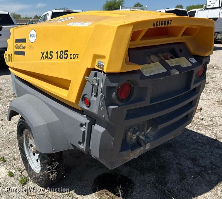 image for item DS3707 2016 Atlas Copco XAS 185 CD7 air compressor