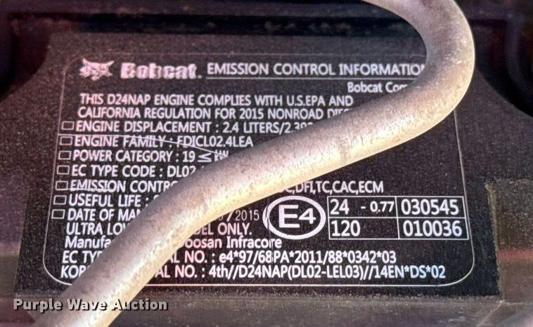 image for item DS4318 2015 Bobcat T650 tracked skid steer loader