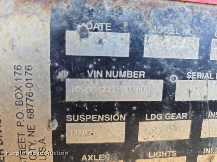 image for item DT6856 1997 Circle R Inc. 34HSD side dump trailer