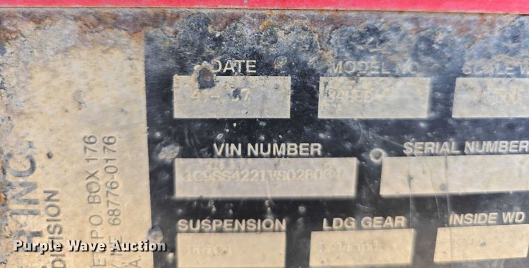 image for item DT6856 1997 Circle R Inc. 34HSD side dump trailer