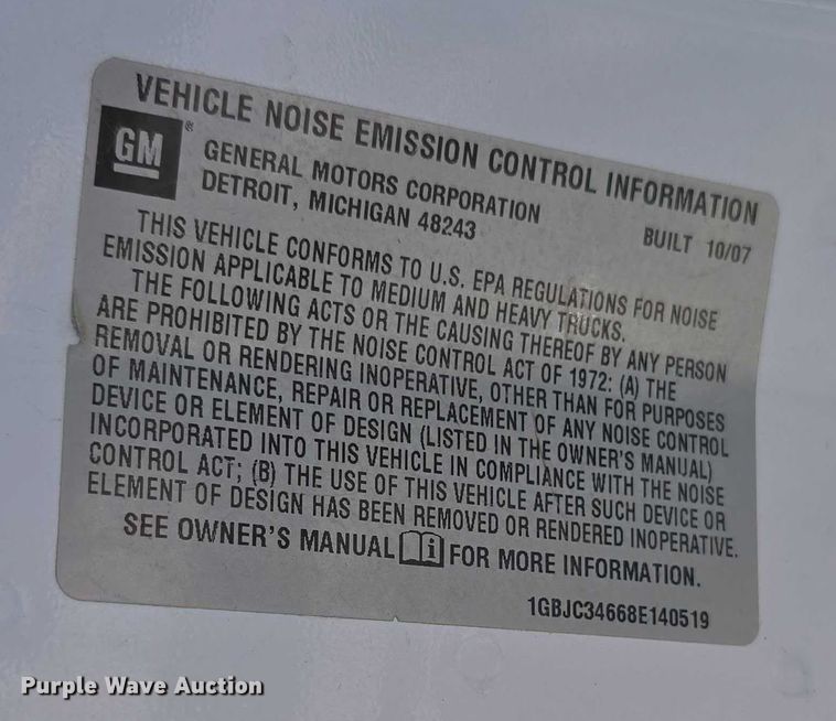 image for item DT6866 2008 Chevrolet Silverado 3500HD utility bed pickup truck