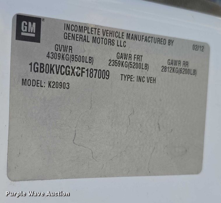 image for item DT6867 2012 Chevrolet Silverado 2500HD utility bed pickup truck