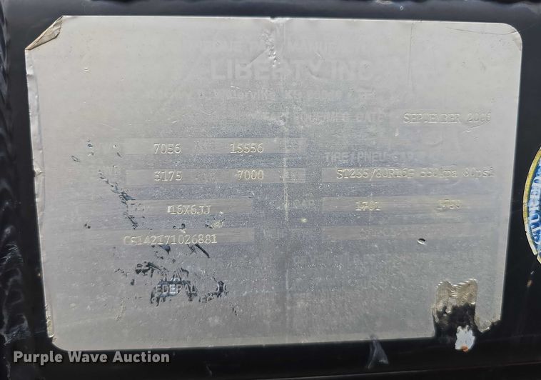 image for item DT6887 2007 Liberty Travalong dump trailer