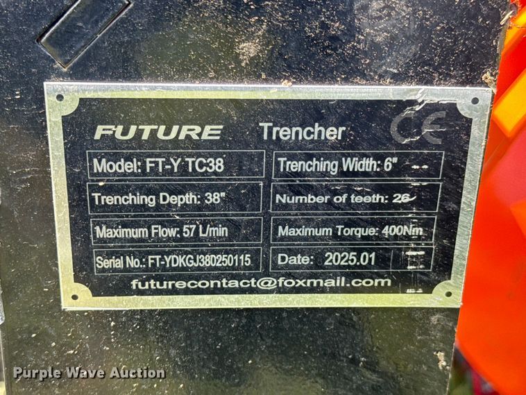 image for item DU9071 2025 Future FT-YTC38 skid steer trencher