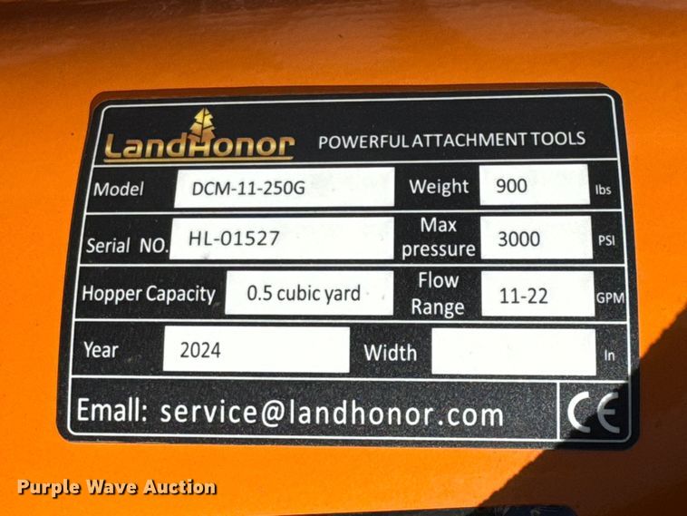 image for item DU9073 2024 LandHonor DCM-11-250G skid steer concrete mixer