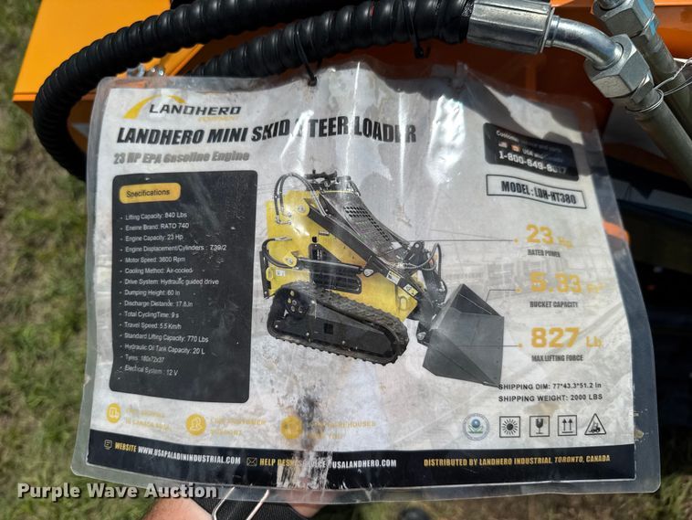 image for item DU9087 LandHero LDH-HT380 compact utility loader